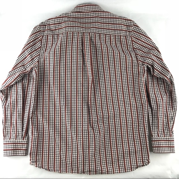 Tommy Bahama Vertical Stripe Black Tan Gingham - Picture 2 of 8